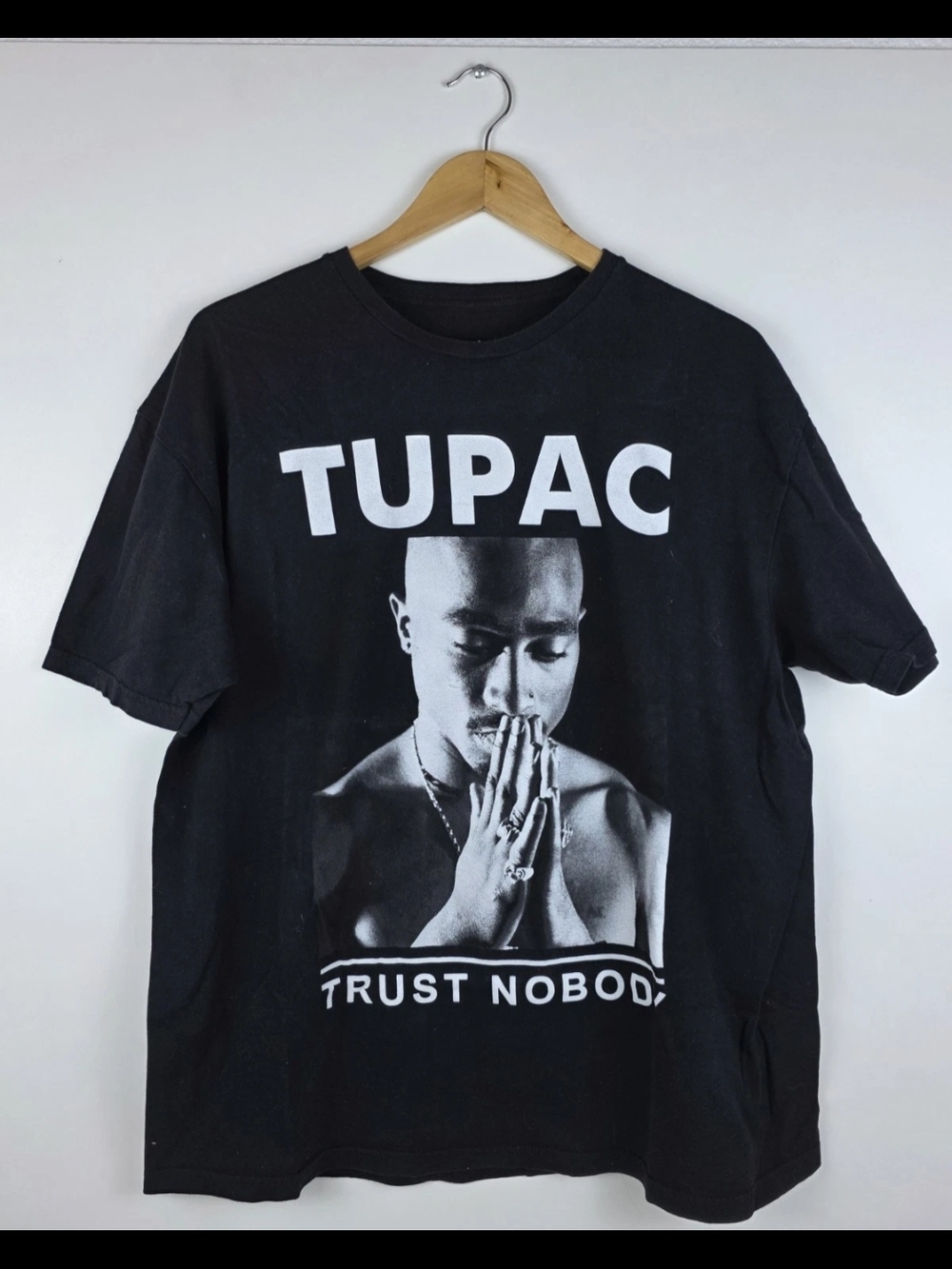 Black Tupac Graphic Tee - Trust Nobody (3XL)